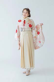 卒業式袴レンタルリリィオレンジの泡色卒業袴